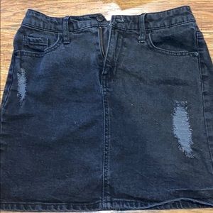 Black Jean Skirt